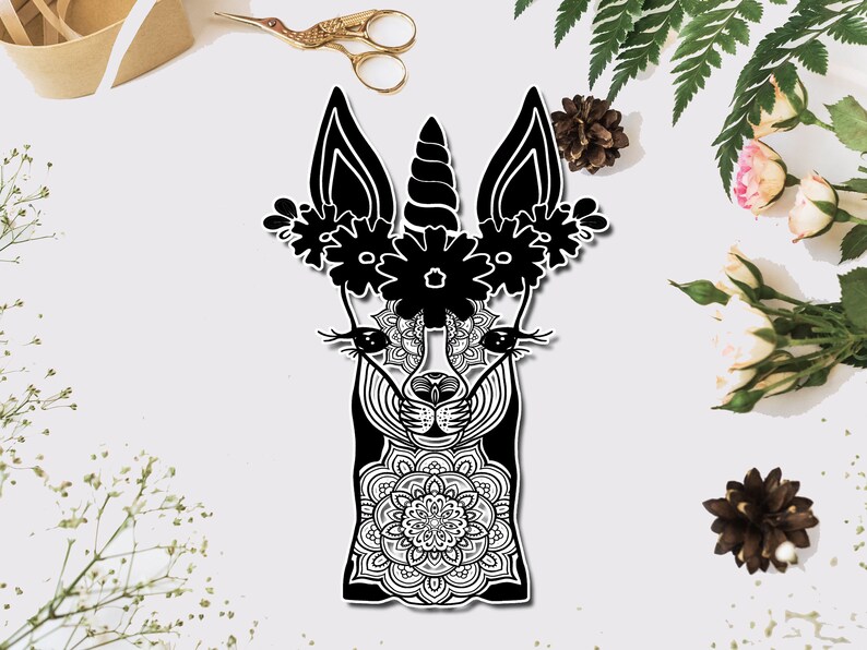 Download Llama Mandala Svg Llama Svg Mama Llama Face Svg | Etsy