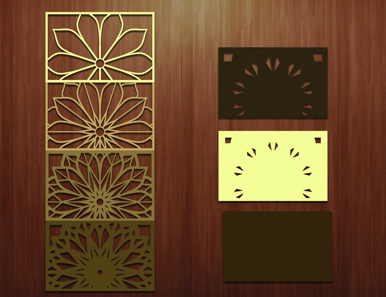 Multilayer Mandala Svg Laser Cut Files 3d Half Flower Meditation Mandala File Half Flower Layered SVG Glowforge Files