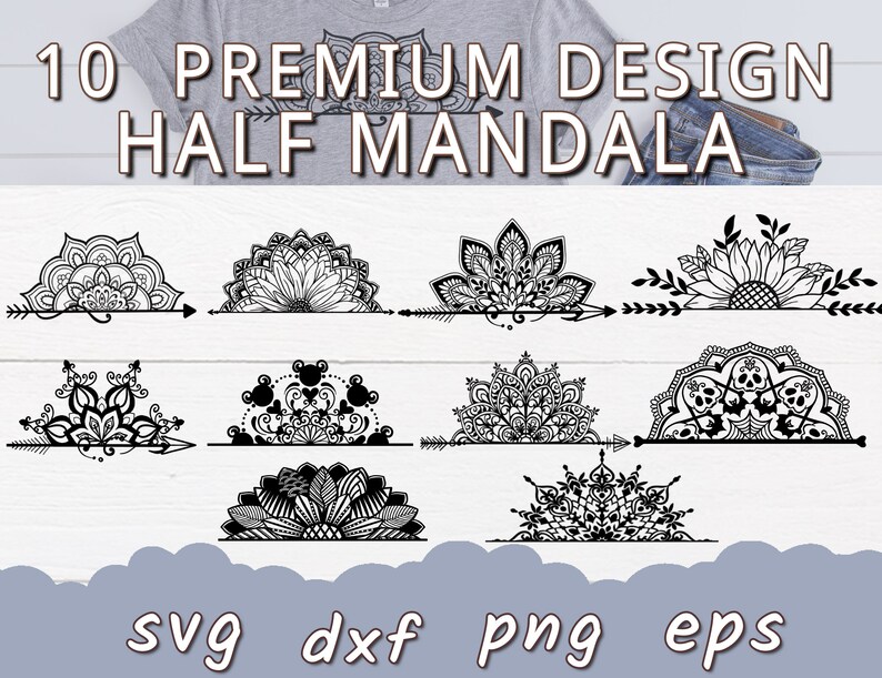 Download Mandala SVG half mandala svg bundle sunflower svg bundle ...