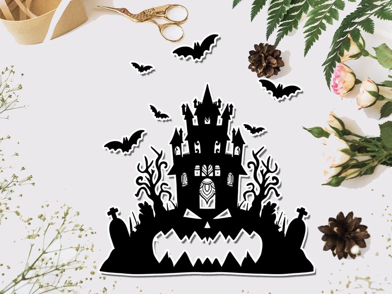 Download Haunted Mansion Svg Halloween Castle Mandala Svg Cut File ...