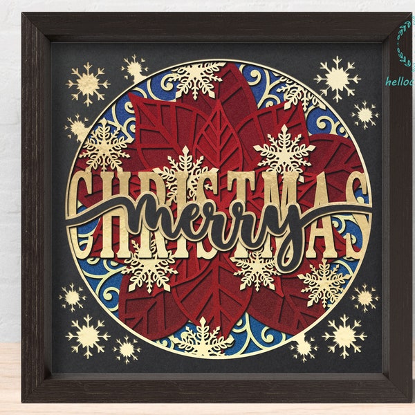 3d MERRY Christmas Svg, CHRISTMAS Poinsettia Shadow Box Svg - Cricut Files, Cardstock Svg, Silhouette Files - HelloCrafterSvg 3d MERRY Christmas Svg, CHRISTMAS Poinsettia Shadow Box Svg - Cricut Files, Cardstock Svg, Silhouette Files - HelloCrafterSvg