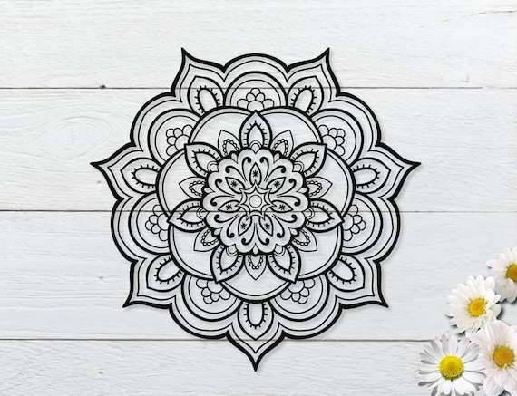 Download Mandala Flower Svg Lotus Cactu Zentangle Mandala Svg Cricut Etsy