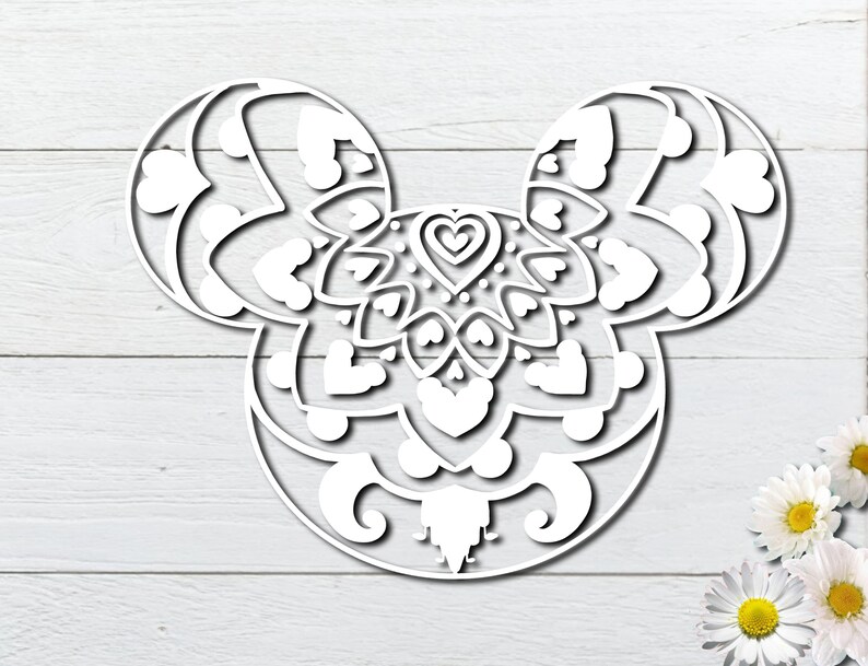 Download Mickey mandala svg Disney love mandala svg for cricut | Etsy