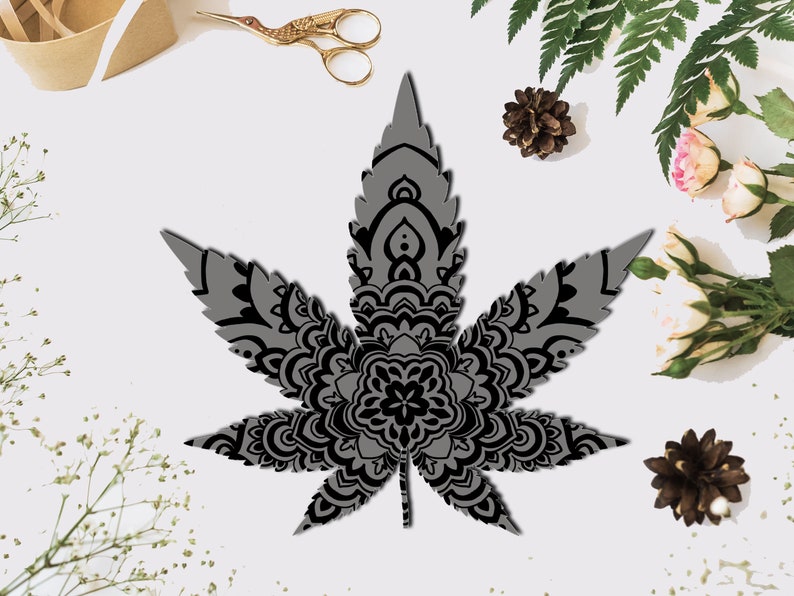 Download Cannabis Cut File Cannabis MANDALA SVG CRICUT | Etsy