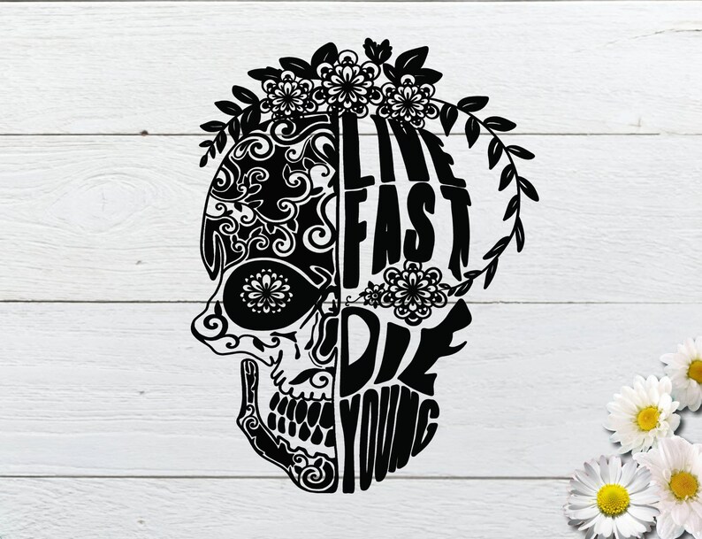 Download Skull Mandala Svg Sugar Skull Flower Svg Cut File | Etsy