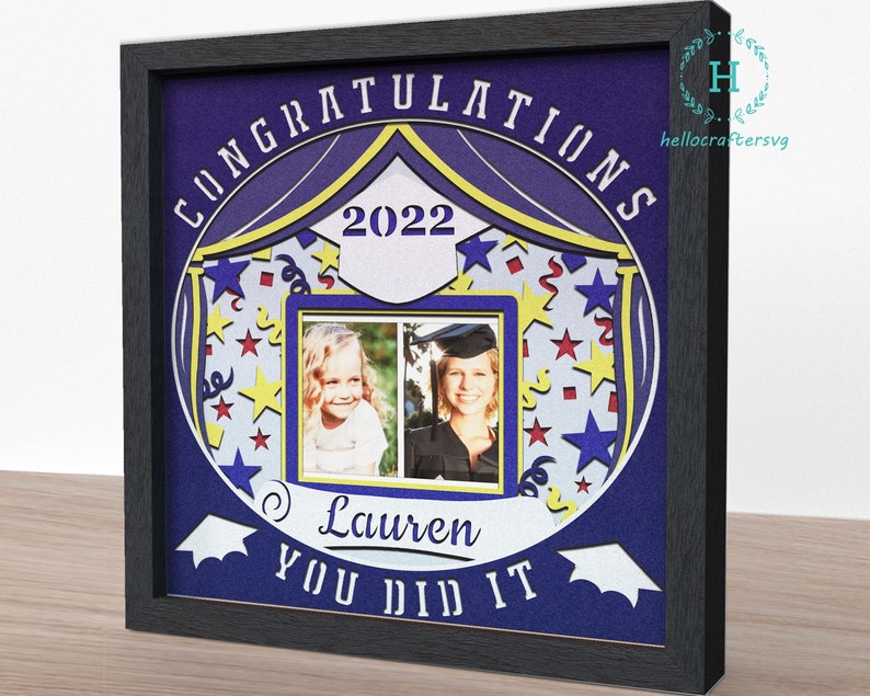 3d Customisable GRADUATION Svg Graduation Shadow Box Svg Etsy