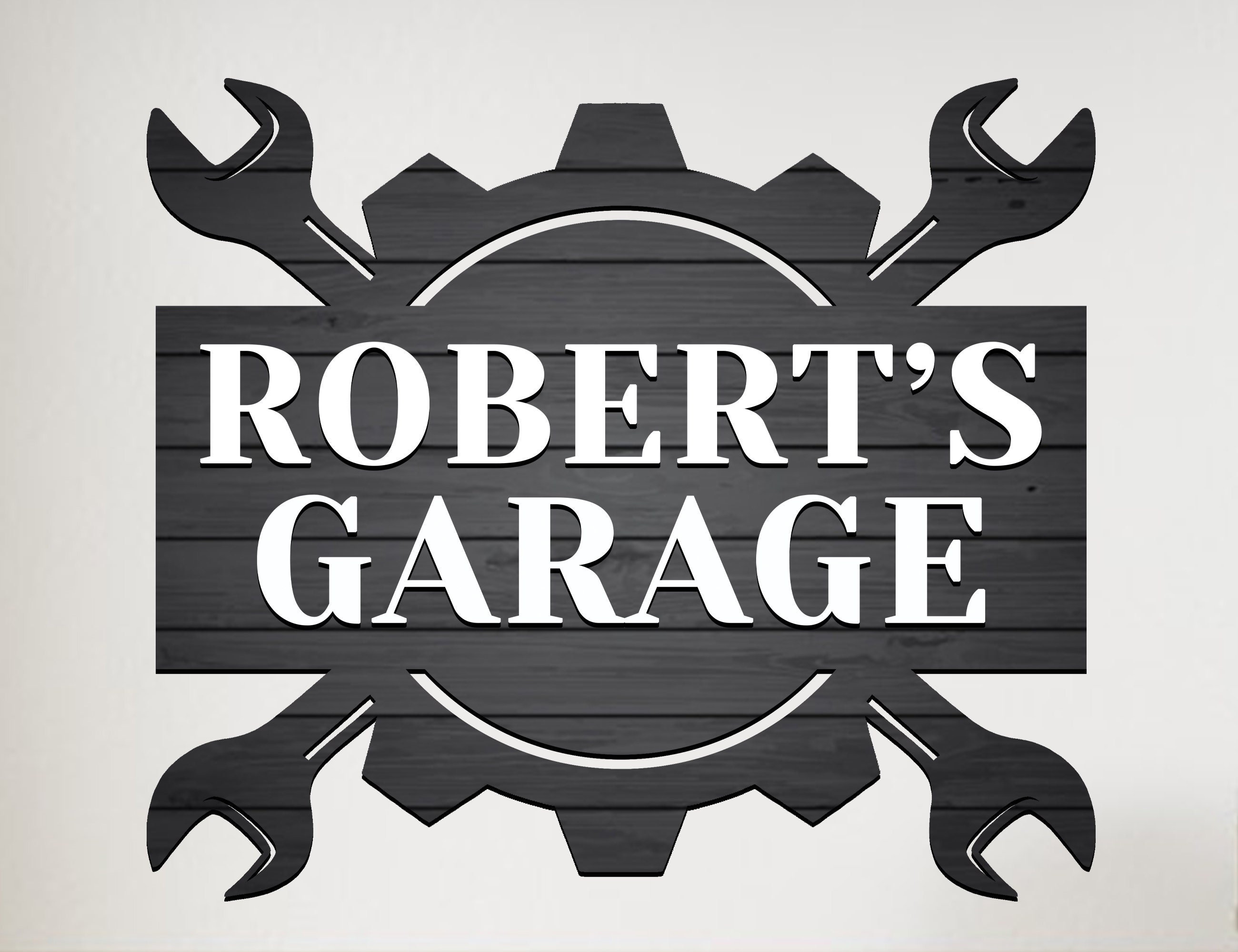 Garage Name Sign SVG Garage House Sign File Laser Cut Files Etsy