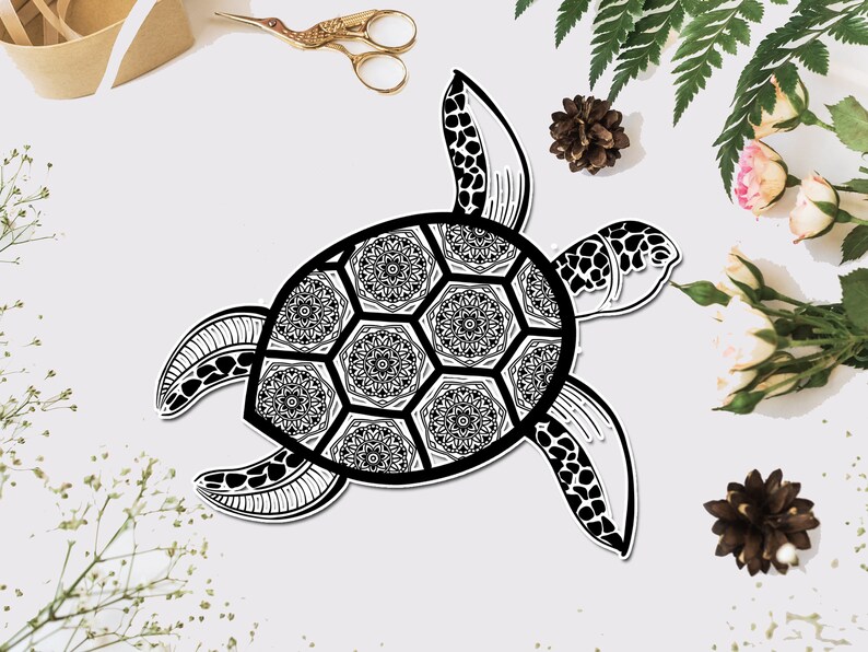 Free Free Cricut Turtle Mandala 835 SVG PNG EPS DXF File