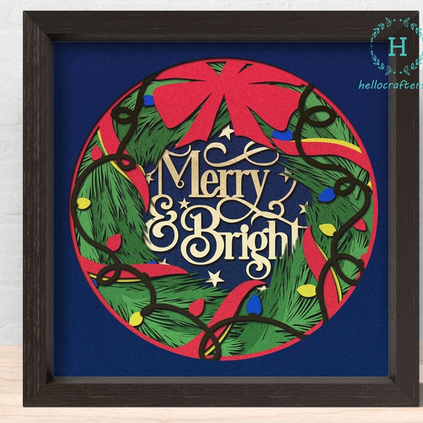 3d MERRY & BRIGHT Svg, CHRISTMAS Shadow Box Svg - Cricut Files, Cardstock Svg, Silhouette Files - HelloCrafterSvg 3d MERRY & BRIGHT Svg, CHRISTMAS Shadow Box Svg - Cricut Files, Cardstock Svg, Silhouette Files - HelloCrafterSvg