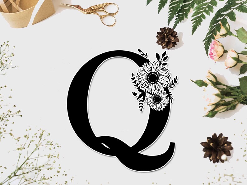 Free Free 85 Floral Monogram Letter Svg SVG PNG EPS DXF File