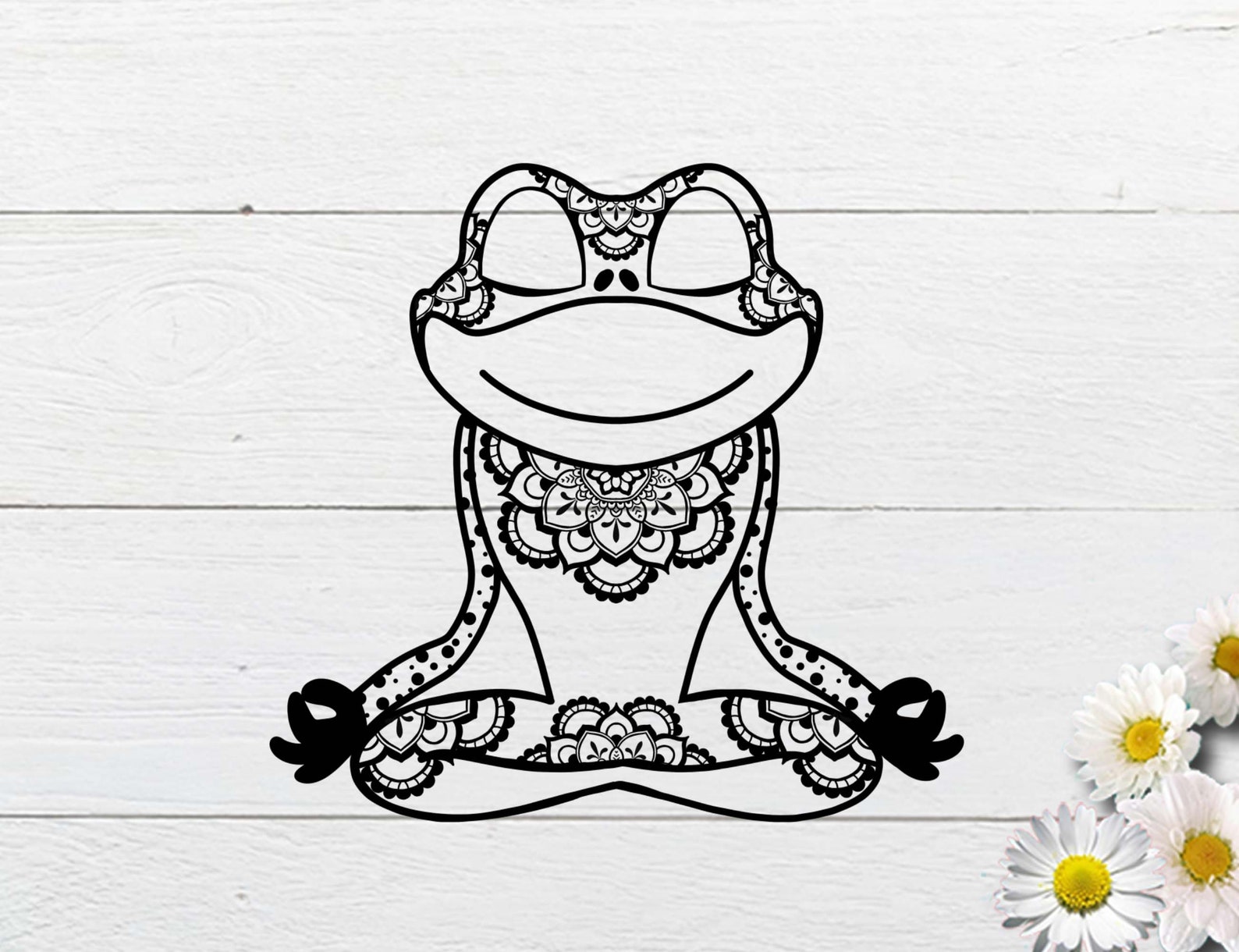 Frog Svg Yoga Mandala Frog Svg For Cricut Silhouette Cut File | Etsy