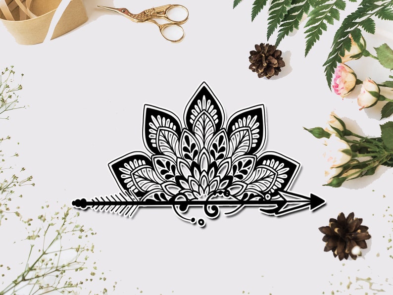Download Half mandala svg Half arrow mandala svg for cricut ...