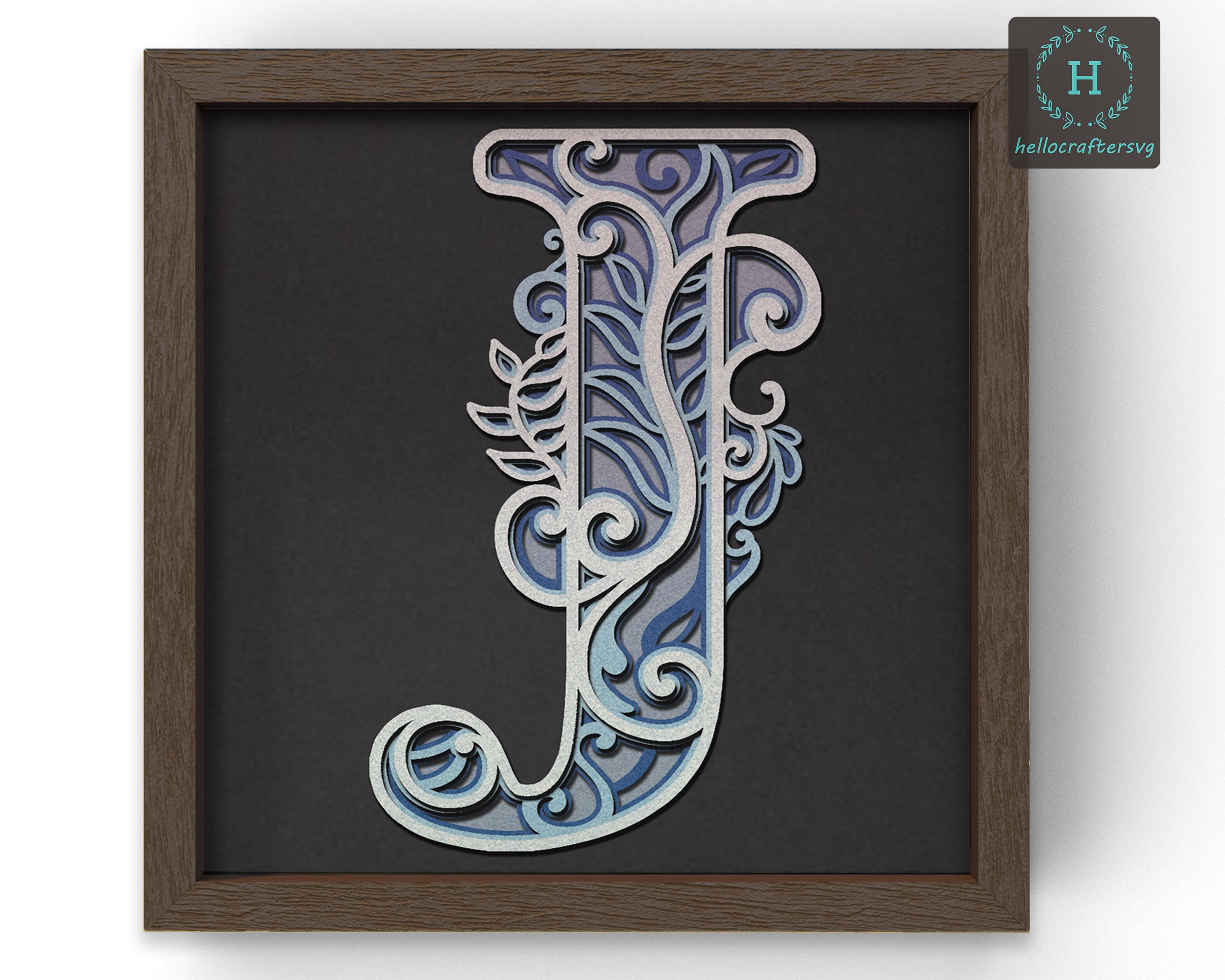 3D AZ Alphabet Letters, Full Alphabet 3D Shadow Box File Svg
