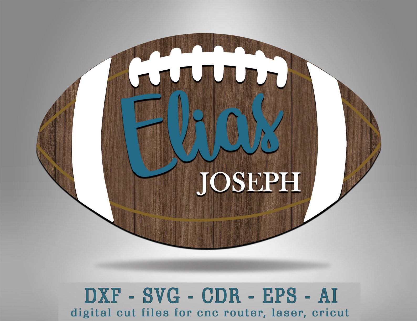 Football Name Sign SVG Ball Name Sign File Laser Cut Files Etsy