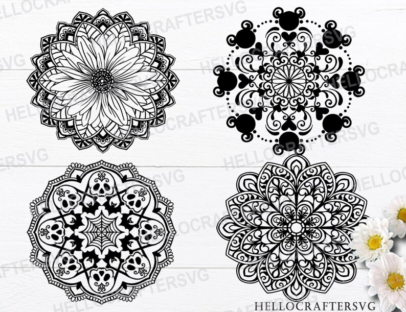 Boho Svg Cut Files For Cricut Flower Mandala Svg Mandala Svg Mandala Svg Bundle Sunflower Mandala Svg Embellishments Craft Supplies Tools Locnuocxanh Vn
