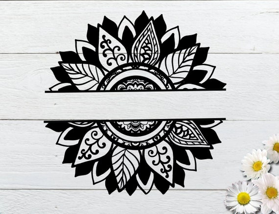 Free Free 176 Mandala Sunflower Svg Black And White SVG PNG EPS DXF File