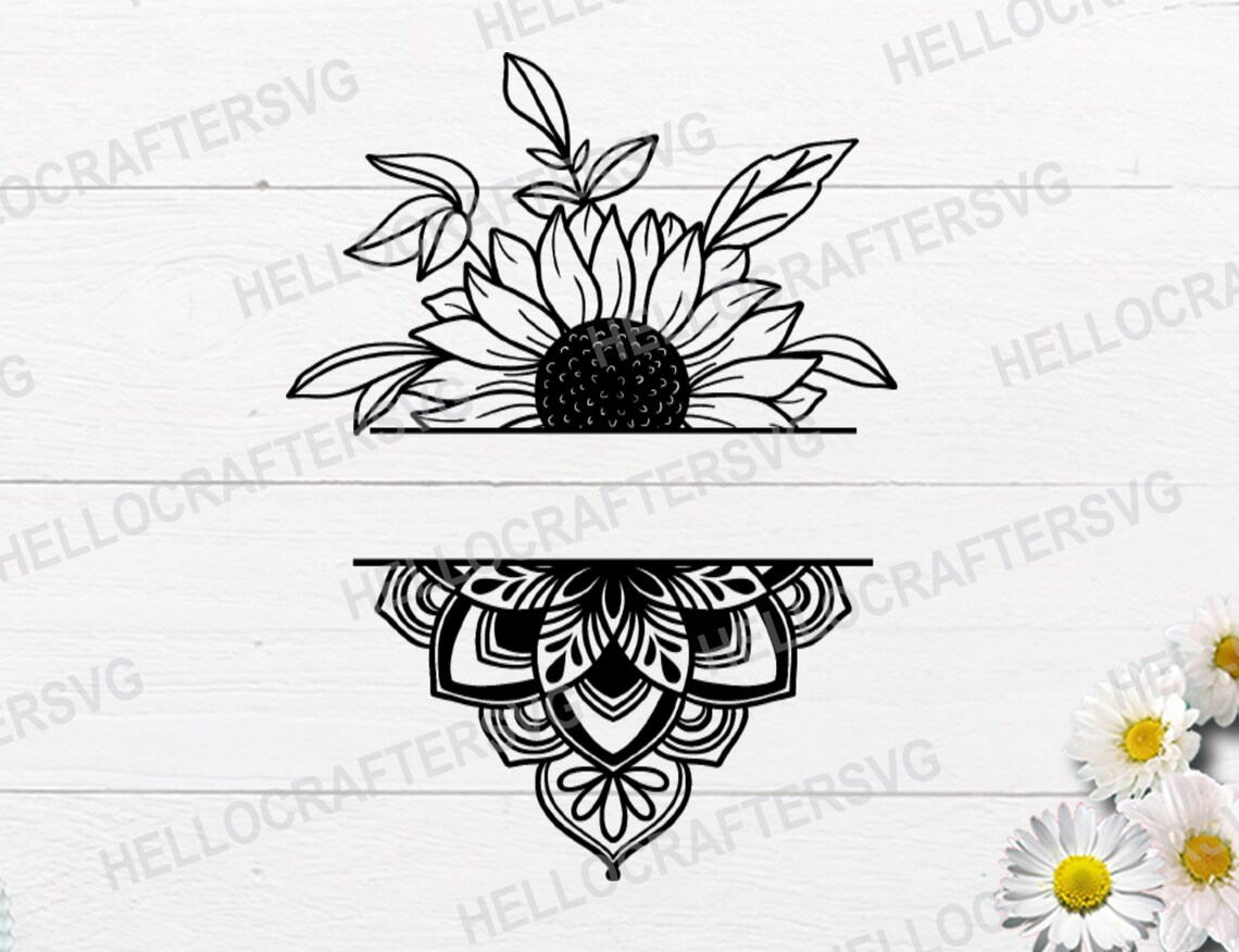 Free Free 127 Half Sunflower Mandala Svg SVG PNG EPS DXF File