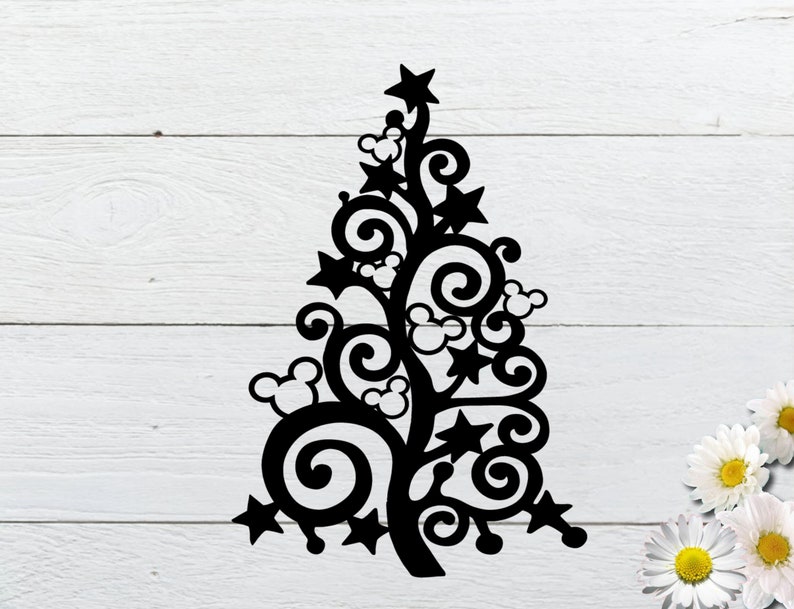 Download Disney christmas tree svg Swirly christmas tree svg Mickey ...