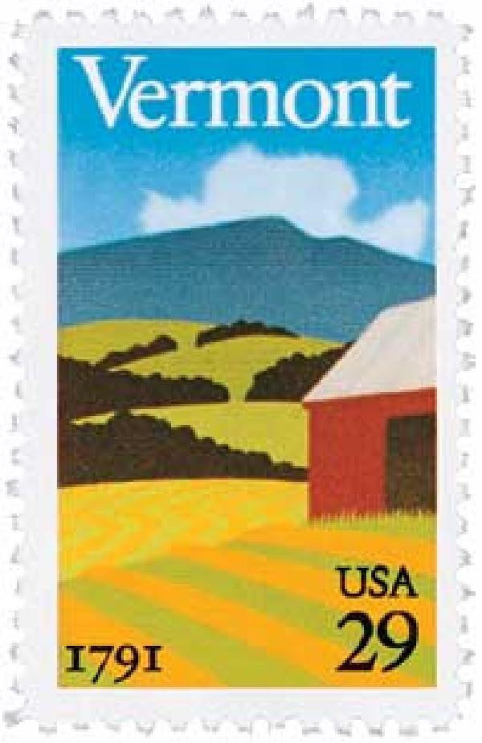 SS45. Vermont Statehood Stamp Etsy