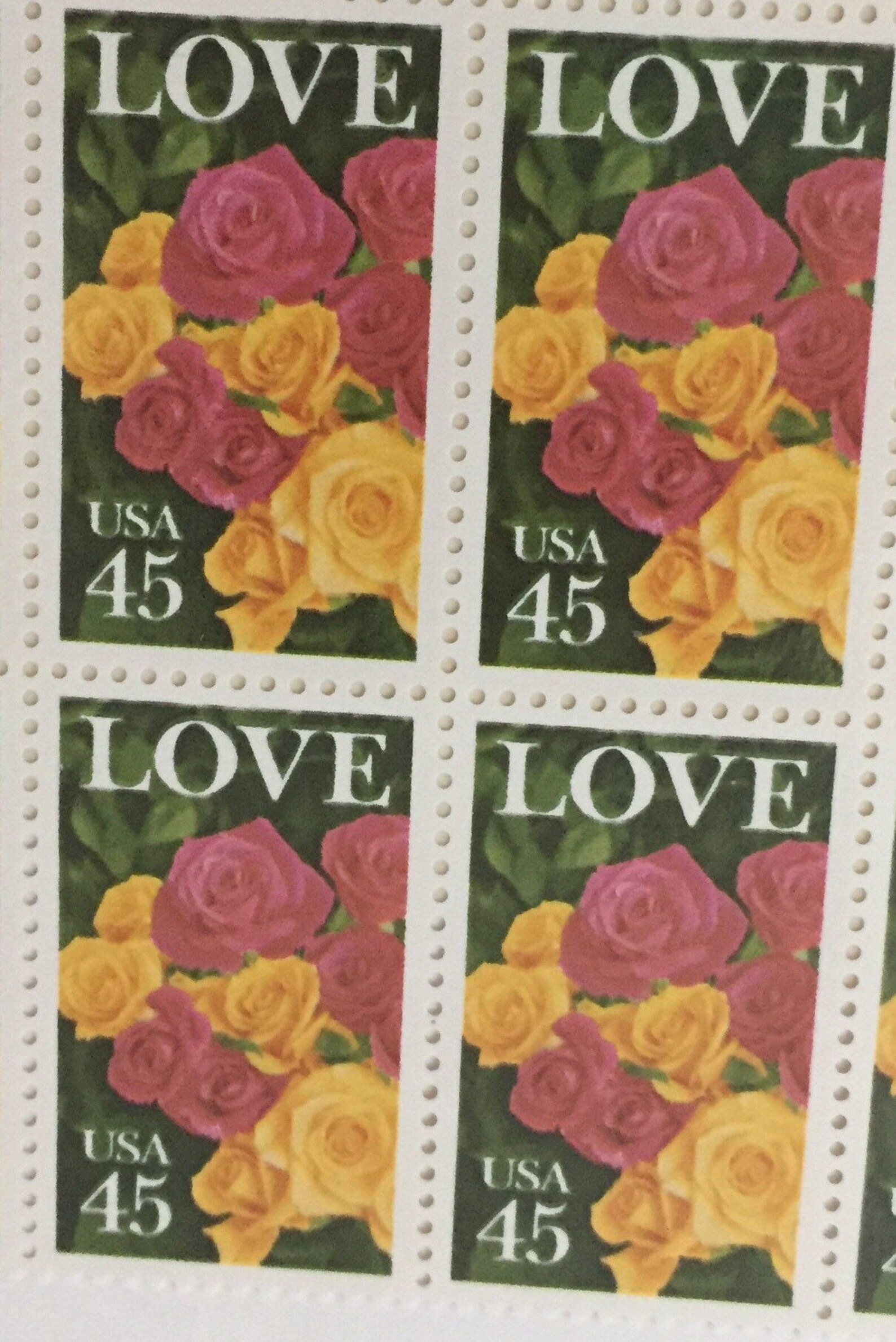 LV07. 1988 45cents Love Rose Stamps Etsy