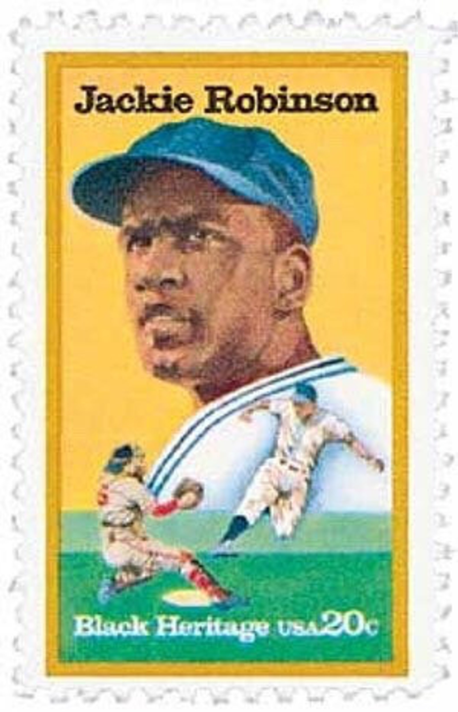 BH 1982 Jackie Robinson Postage Stamp Etsy