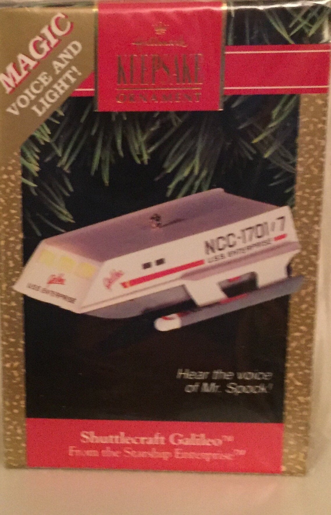 XHMK35  Star Trek Shuttlecraft Galileo Hallmark Magic Ornament