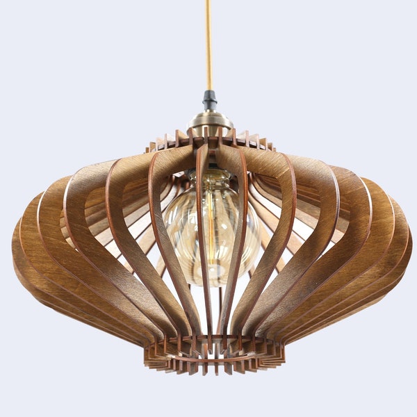 Vivian - lampe pendentif moderne en bois