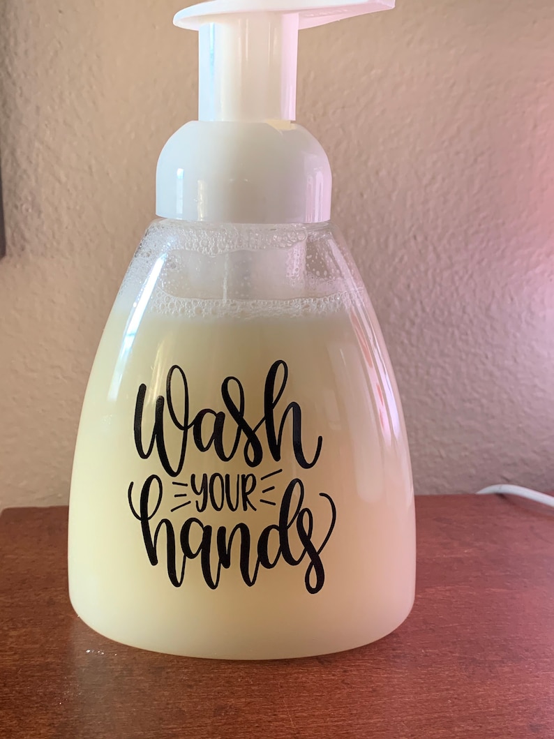 Soap dispenser labels WASH YOUR HANDS Etsy