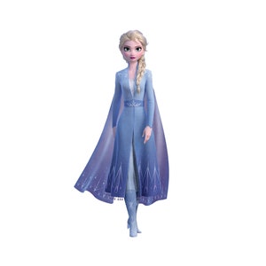 Adesivo da parete REGINA ELSA - Disney Frozen 2 - Dimensioni ridotte (415 mm x 206 mm) - 225