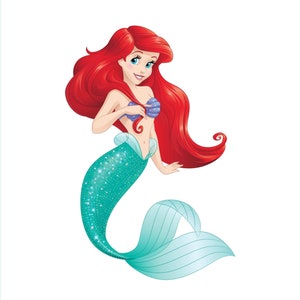 Sirène Ariel Princesses Disney - 800 mm - sticker mural/d'armoire - 259