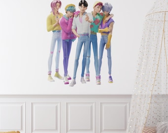 KPOP BOY BAND (739mm) - Kpop Wall Sticker Set