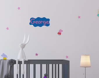 63 x CUSTOM PIG & FRIENDS Sticker Set - Muddy Puddle Animal Themed Wall Stickers