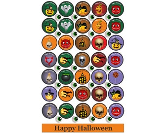 Stickers Halloween Cadeau décorations de sac de fête scrapbook Trick or Treat 56
