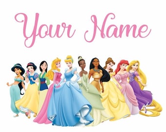 Disney Princesses 2 - 694mm (High)  x 859mm (Wide) - Personalised wall sticker - 217