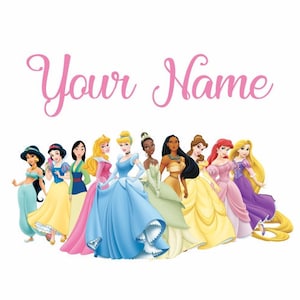 CUSTOM DISNEY PRINCESS Wall Sticker - Large Size 694mm  x 859mm  - 217