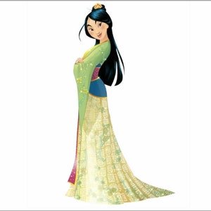 PRINCESS MULAN Wall Sticker - Disney Mulan - 421mm x 229mm - 198