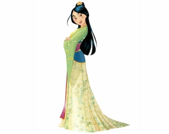 Disney Princess Mulan - 421mm x 229mm - wall /cupboard sticker - 198