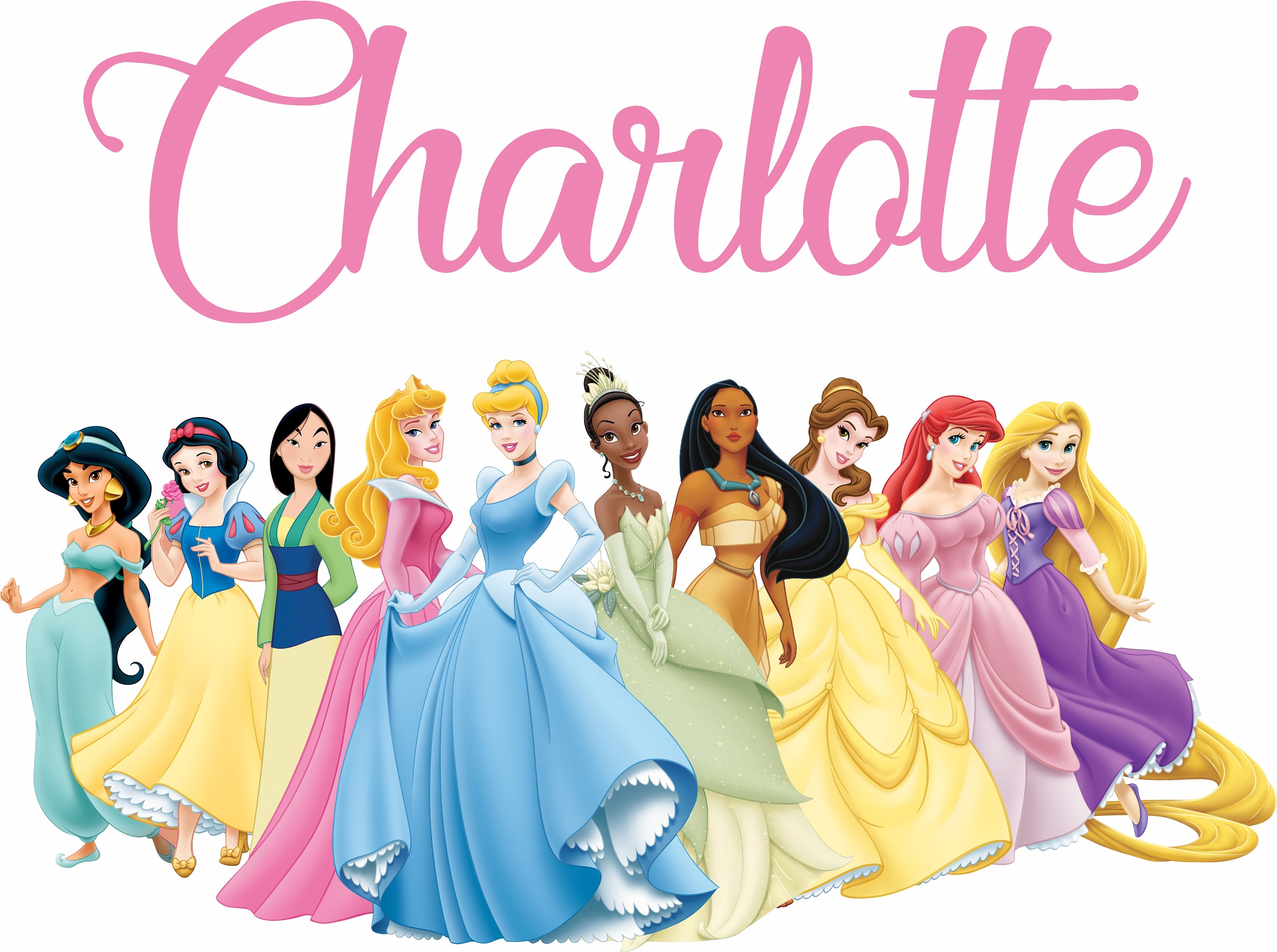 all disney princesses and princes names