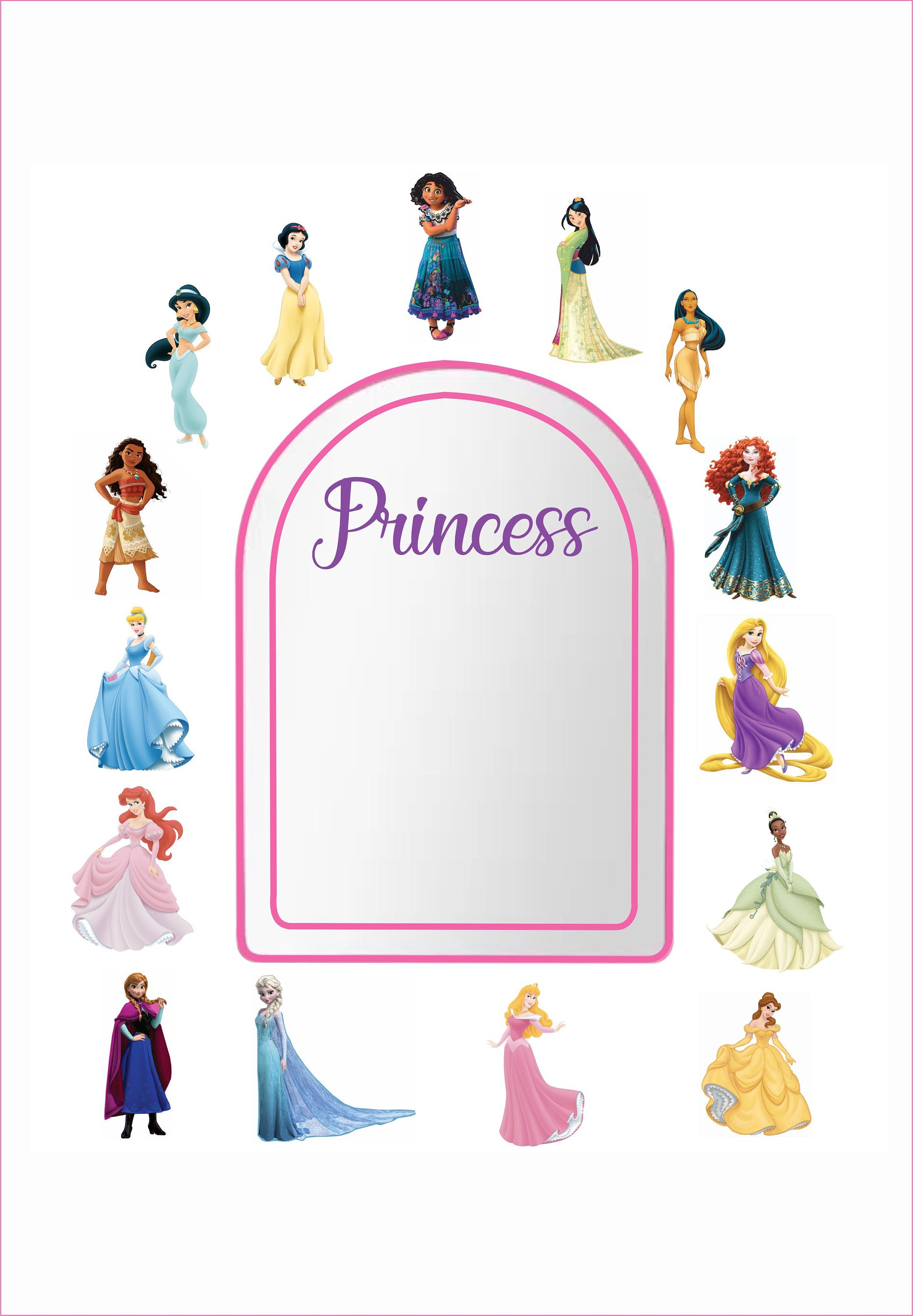 Pegatinas de princesa de Disney Conjunto de pegatinas esenciales con bordes  metálicos elevados