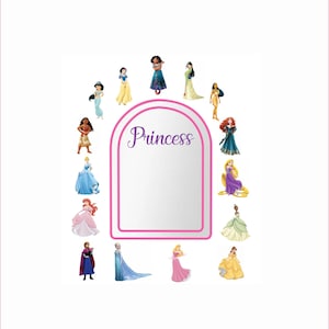 DISNEY PRINCESSES x15 Wall Stickers - 6 Inches/150mm
