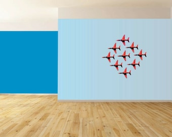 DIAMOND 9 - Aerobatic Planes wall sticker - 800 X 800mm - 176