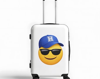 SMILEY FACE EMOJI (365mm) - Custom Sticker for Suitcase/Cabin Bag/Car/Holiday