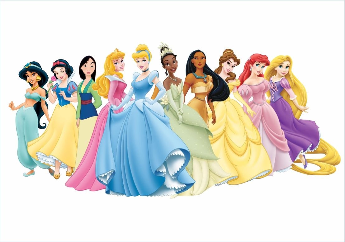 DISNEY PRINCESSES Wall Sticker - Small Size (309mm X 145mm