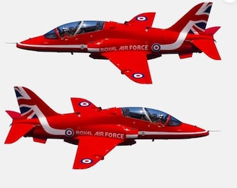 RED ARROWS Wall Sticker - Pair Of Aerobatic Planes - 504mm x 199mm