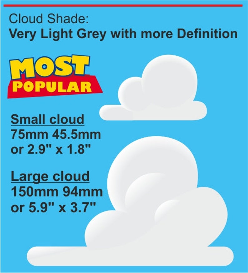 Toy Story Clouds look réaliste Stickers muraux en vinyle pour chambre à coucher 98 image 3