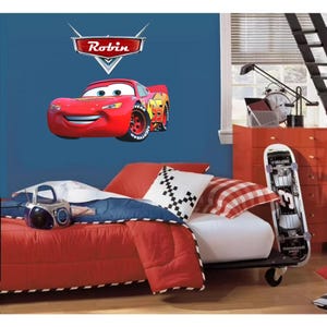 CUSTOM MCQUEEN RACECAR (811mm)- Wall Sticker - Etsy