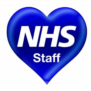 NON PROFIT Wall Sticker - NHS Staff Blue Heart  - 96