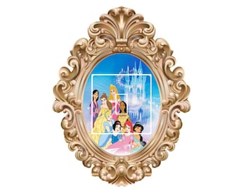 DISNEY PRINCESS FRAME 1 - Light Switch Surround Sticker - 44