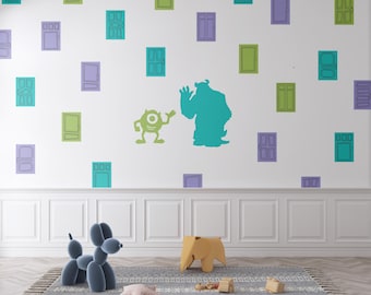 34x SULLY/MIKE MONSTERS Wall Sticker Set