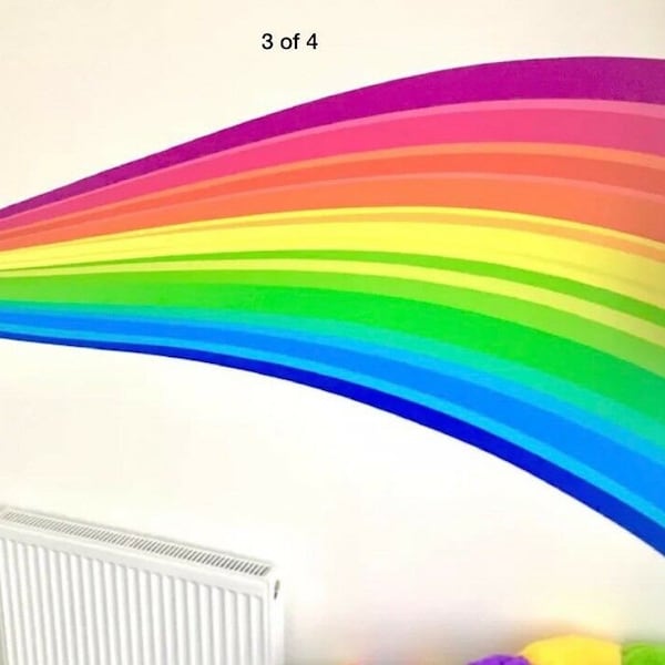 Rainbow Wall Decal Etsy UK
